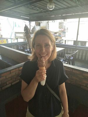 Vegan chocolate ice cream at 8 am. at The Soya Centre in Kandy