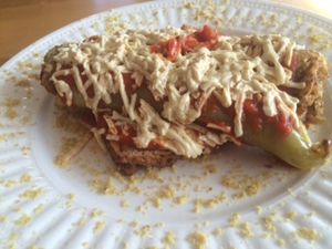 Stuffed Hot Pepper Sandwich smothered in mozzarella at Fortuitea Cafe and Bakery in Washington