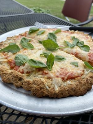 Pizza Margherita (gf)  at Fortuitea Cafe and Bakery in Washington