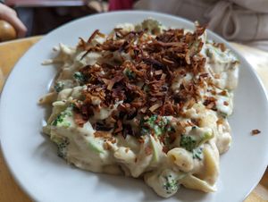 Mac (note the coconut bacon and home made noodles!) at Fortuitea Cafe and Bakery in Washington