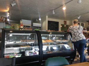 Cute!!! Lots of pizza and bready options.  at Fortuitea Cafe and Bakery in Washington