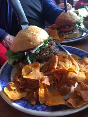 Impossible burger  at Fortuitea Cafe and Bakery in Washington