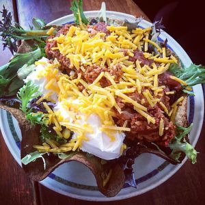 Taco salad at Fortuitea Cafe and Bakery in Washington