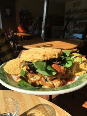 Southwest Burger at Fortuitea Cafe and Bakery in Washington