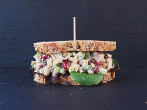 Cranberry Walnut Chickpea Salad Sandwich at Fortuitea Cafe and Bakery in Washington