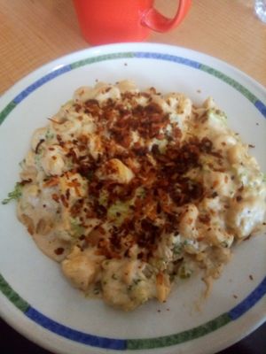 Cashew mac and cheeze at Fortuitea Cafe and Bakery in Washington