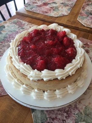 Raspberry Cheesecake at Fortuitea Cafe and Bakery in Washington