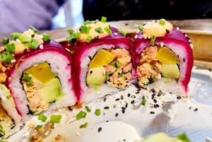 Vegan tuna (Vuna) roll at Green Roll - Ahad Ha'Am St in Tel Aviv
