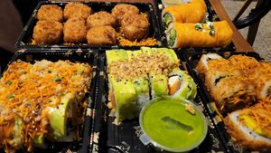 Delicious vegan sushi at Green Roll - Ahad Ha'Am St in Tel Aviv