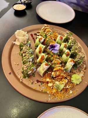 Three Speciality rolls.  at Green Roll - Ahad Ha'Am St in Tel Aviv