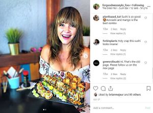 Vegan Sushi Platter at Green Roll - Ahad Ha'Am St in Tel Aviv