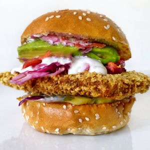 Vegan Crispy Tempeh Sandwich  at M Cafe in Los Angeles