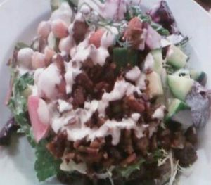 the M chopped salad at M Cafe in Los Angeles