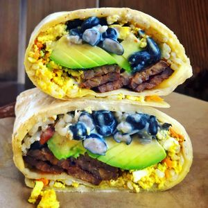 Vegan Breakfast Burrito  at M Cafe in Los Angeles