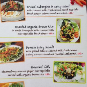 vegan menu at Bubbles Live in Chiang Mai