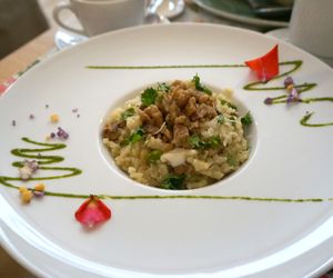 Chestnut risotto at Un Piano dans la Theiere in Orleans