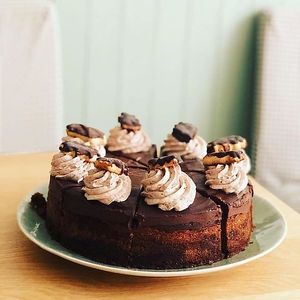 Gâteau au chocolat at Un Piano dans la Theiere in Orleans
