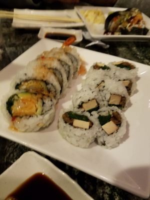 Bhodi roll on the right at Off the Hook Sushi in South Lake Tahoe