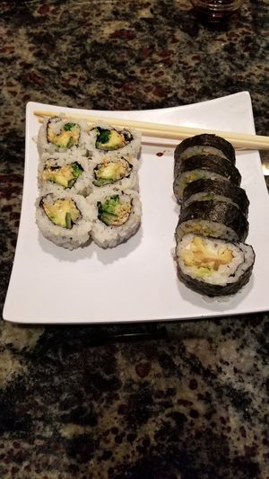 Greenhouse and Arty Party rolls at Off the Hook Sushi in South Lake Tahoe