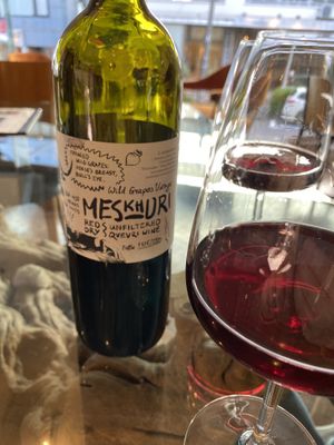 Georgian red wine  at Organic Table by Lapaz in Tokyo