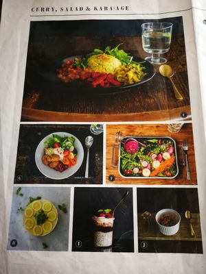 Some menu options at Organic Table by Lapaz in Tokyo