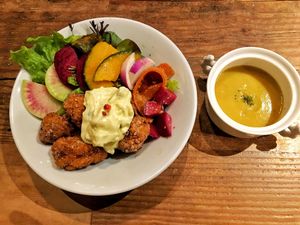 Soy Kara-don at Organic Table by Lapaz in Tokyo