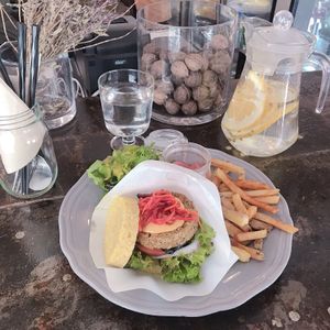Lentil Burger  at Organic Table by Lapaz in Tokyo
