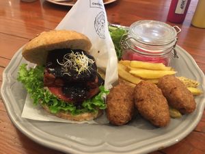 Teriyaki Tempe Burger  at Organic Table by Lapaz in Tokyo