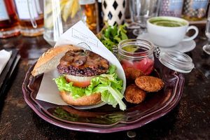 Lapaz burger set at Organic Table by Lapaz in Tokyo