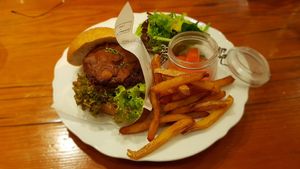 The awesome Lapaz burger at Organic Table by Lapaz in Tokyo