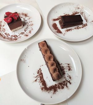 Desserts at El Vergel Veggie Restaurant in Tarragona