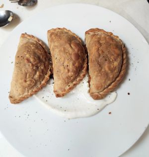 Empanadas at El Vergel Veggie Restaurant in Tarragona