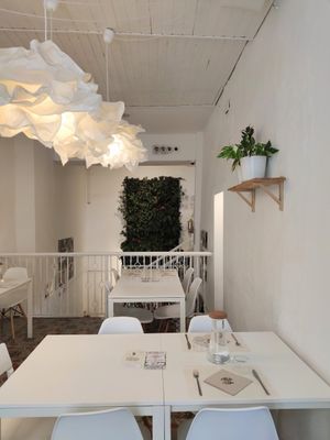 Inside at El Vergel Veggie Restaurant in Tarragona