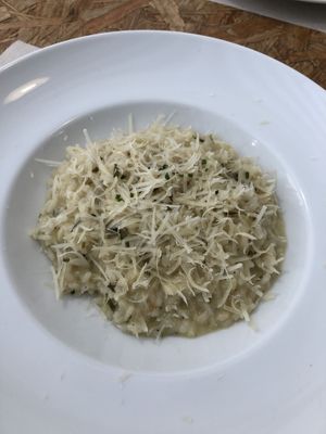 Risoto de estragón y mostaza at El Vergel Veggie Restaurant in Tarragona