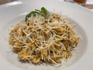 Risotto con pesto rosso GF at El Vergel Veggie Restaurant in Tarragona