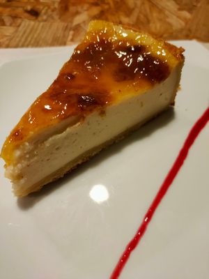 Cheesecake at El Vergel Veggie Restaurant in Tarragona