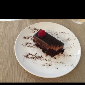 peanut butter mousse - YUM! at El Vergel Veggie Restaurant in Tarragona