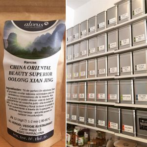 Rare and premium teas  at El Vergel Veggie Restaurant in Tarragona