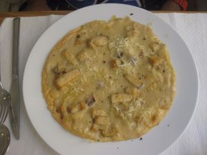 Pflammkuchen at El Vergel Veggie Restaurant in Tarragona