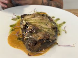 Berenjena rellena  at El Vergel Veggie Restaurant in Tarragona