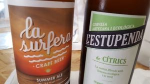 Cervezas at El Vergel Veggie Restaurant in Tarragona