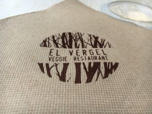 napkin at El Vergel Veggie Restaurant in Tarragona