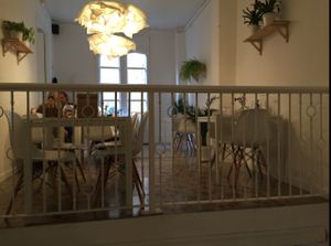 inside at El Vergel Veggie Restaurant in Tarragona