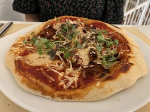 Pizza  at El Vergel Veggie Restaurant in Tarragona