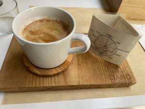 Coffee  at El Vergel Veggie Restaurant in Tarragona