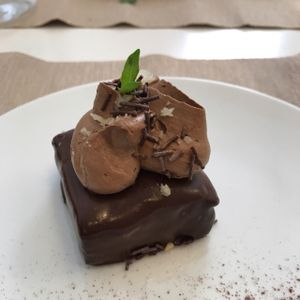 Brownie at El Vergel Veggie Restaurant in Tarragona