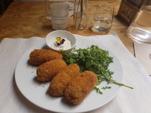Mushroom Croquettes  at El Vergel Veggie Restaurant in Tarragona