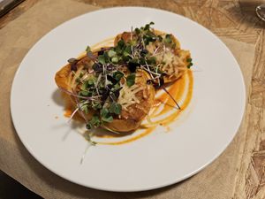 Stuffed bell pepper at El Vergel Veggie Restaurant in Tarragona