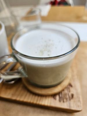 Matcha Latte at El Vergel Veggie Restaurant in Tarragona