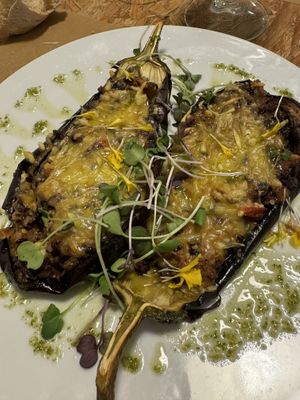 Berenjenas rellenas   at El Vergel Veggie Restaurant in Tarragona